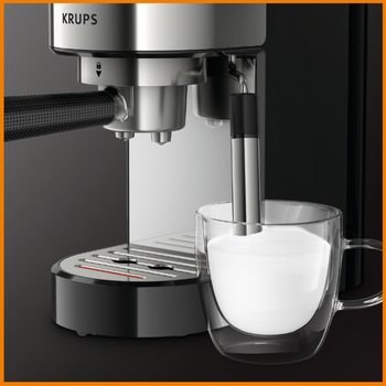 Krups Virtuoso XP442C cafetera, diseño compacto y elegante