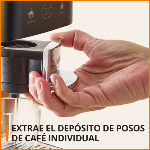 EXTRAE EL DEPÓSITO DE POSOS DE CAFÉ INDIVIDUAL